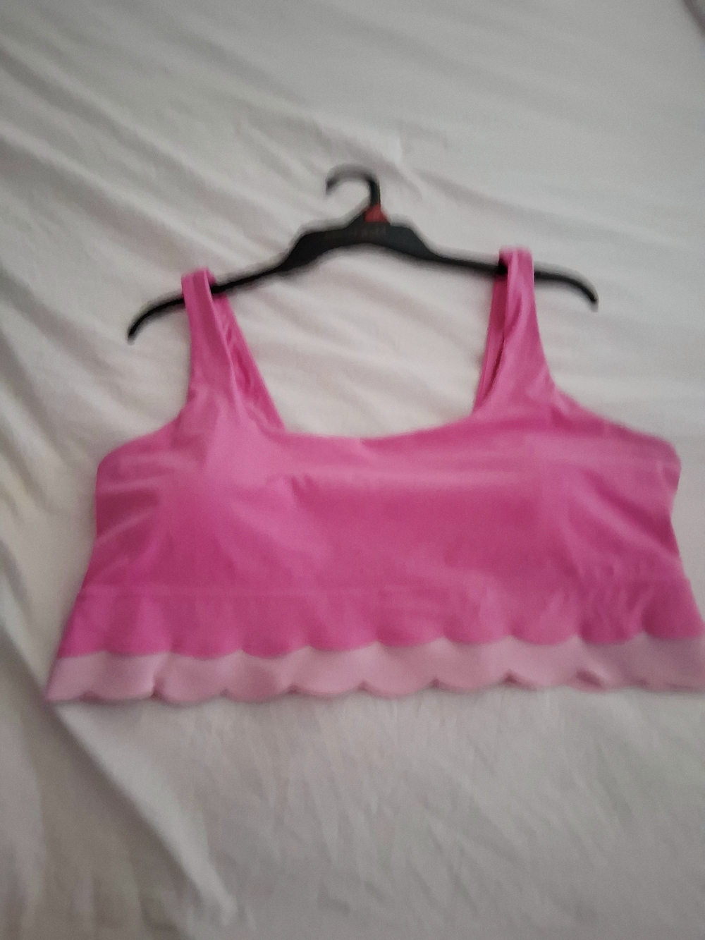 Barbie Pink Scalloped Hem Bralette